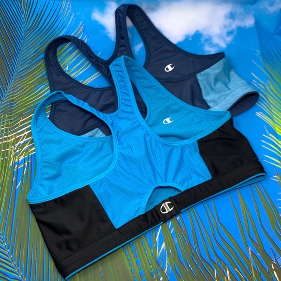 Champion Blue & Black Sports Bras set of 2 - Picture 6 of 8
